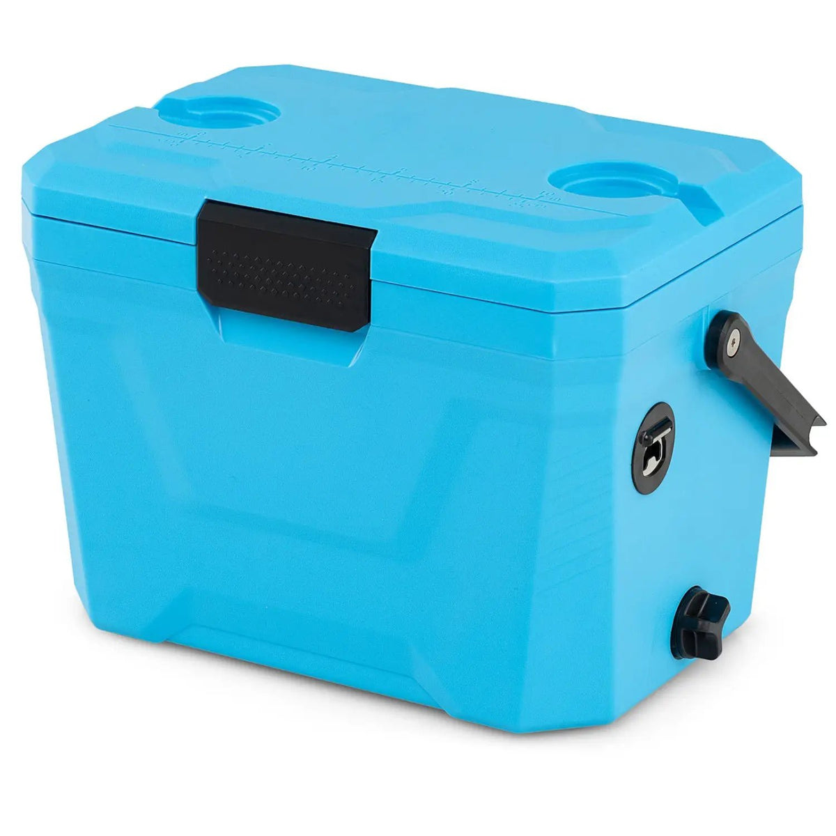 Insulated Portable Cooler Hard Shell Ice Chest with 2 Cup Holders by DirectDeals