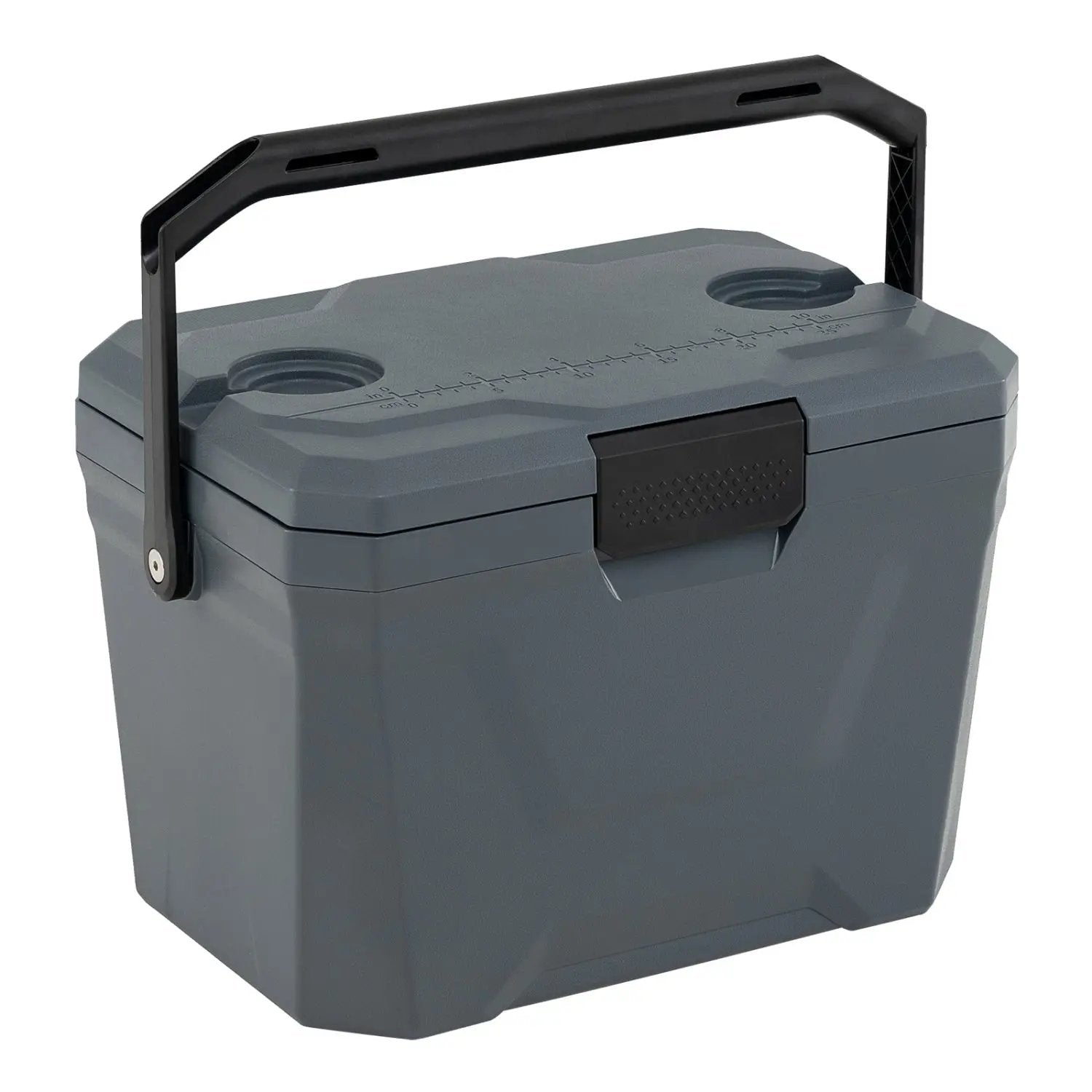 Insulated Portable Cooler Hard Shell Ice Chest with 2 Cup Holders by DirectDeals