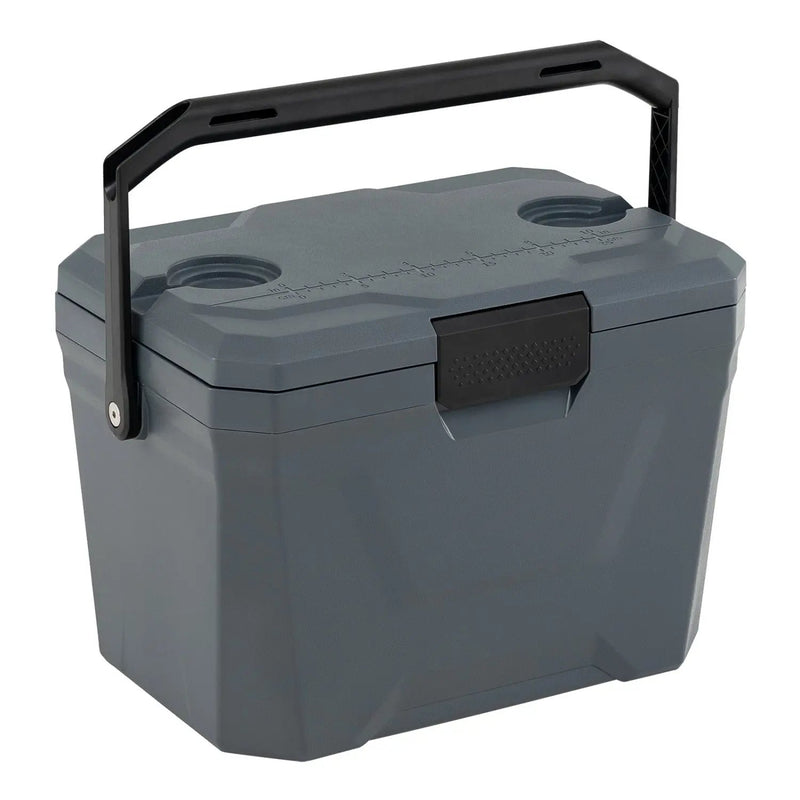 Insulated Portable Cooler Hard Shell Ice Chest with 2 Cup Holders by DirectDeals