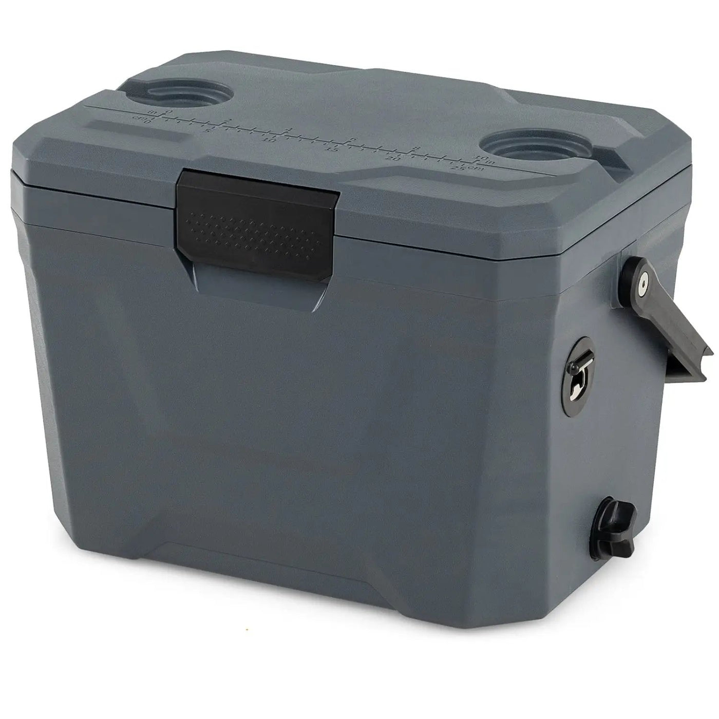 Insulated Portable Cooler Hard Shell Ice Chest with 2 Cup Holders by DirectDeals