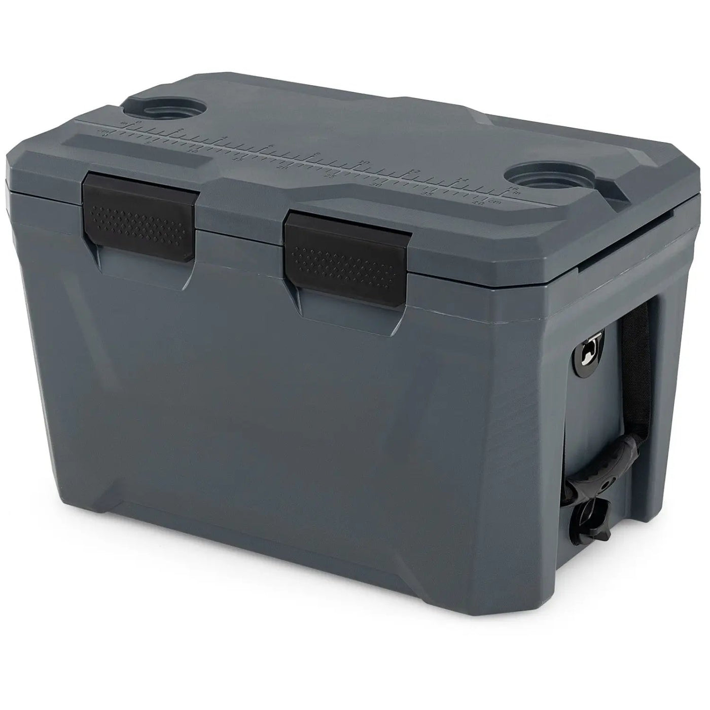 Insulated Portable Cooler Hard Shell Ice Chest with 2 Cup Holders Bottle Opener and Drain Plug by DirectDeals