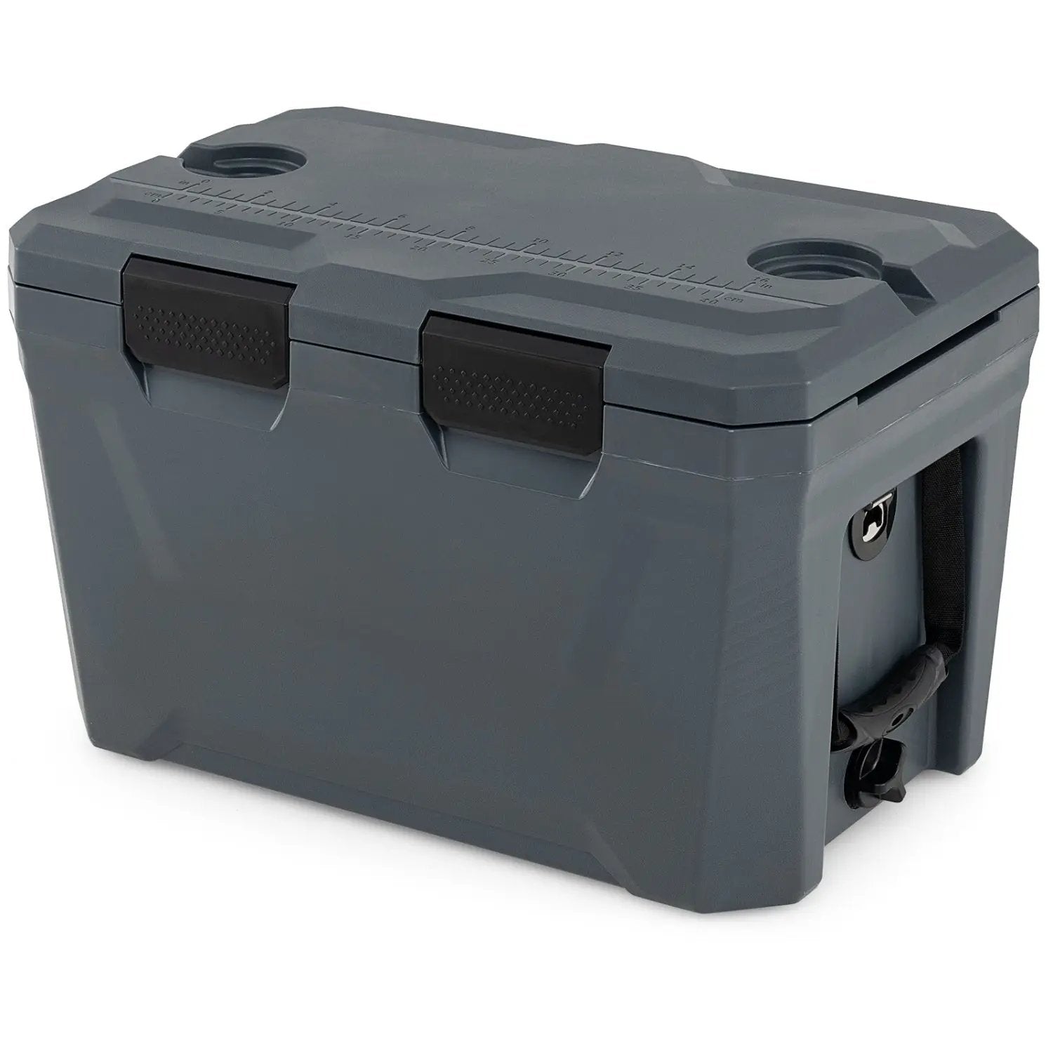 Insulated Portable Cooler Hard Shell Ice Chest with 2 Cup Holders Bottle Opener and Drain Plug by DirectDeals