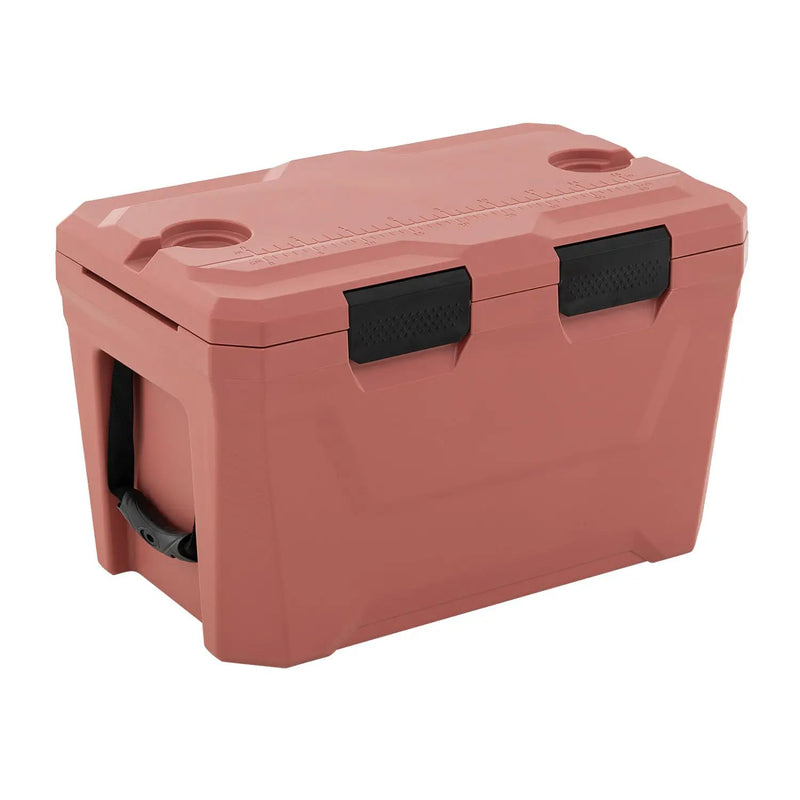 Insulated Portable Cooler Hard Shell Ice Chest with 2 Cup Holders Bottle Opener and Drain Plug by DirectDeals
