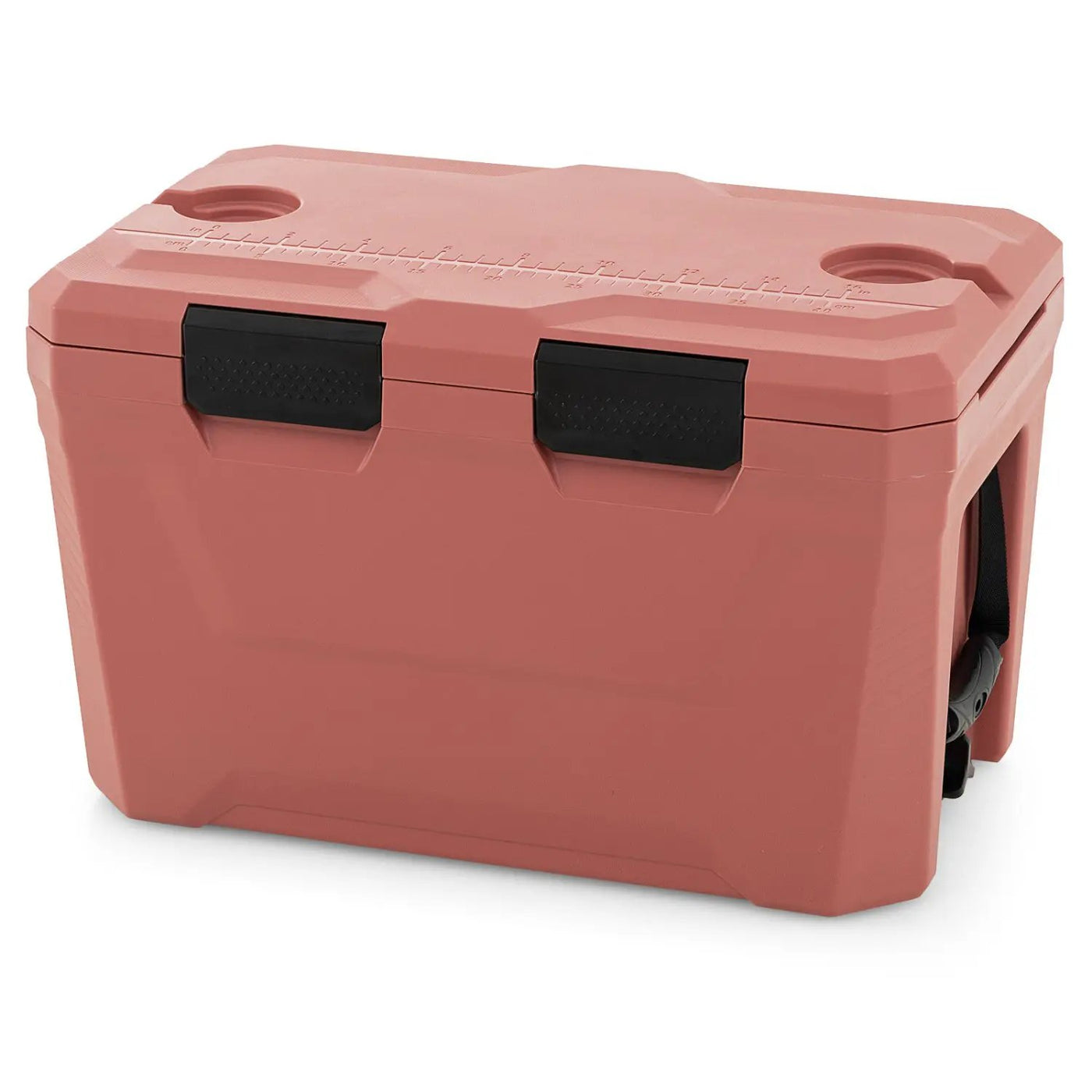 Insulated Portable Cooler Hard Shell Ice Chest with 2 Cup Holders Bottle Opener and Drain Plug by DirectDeals