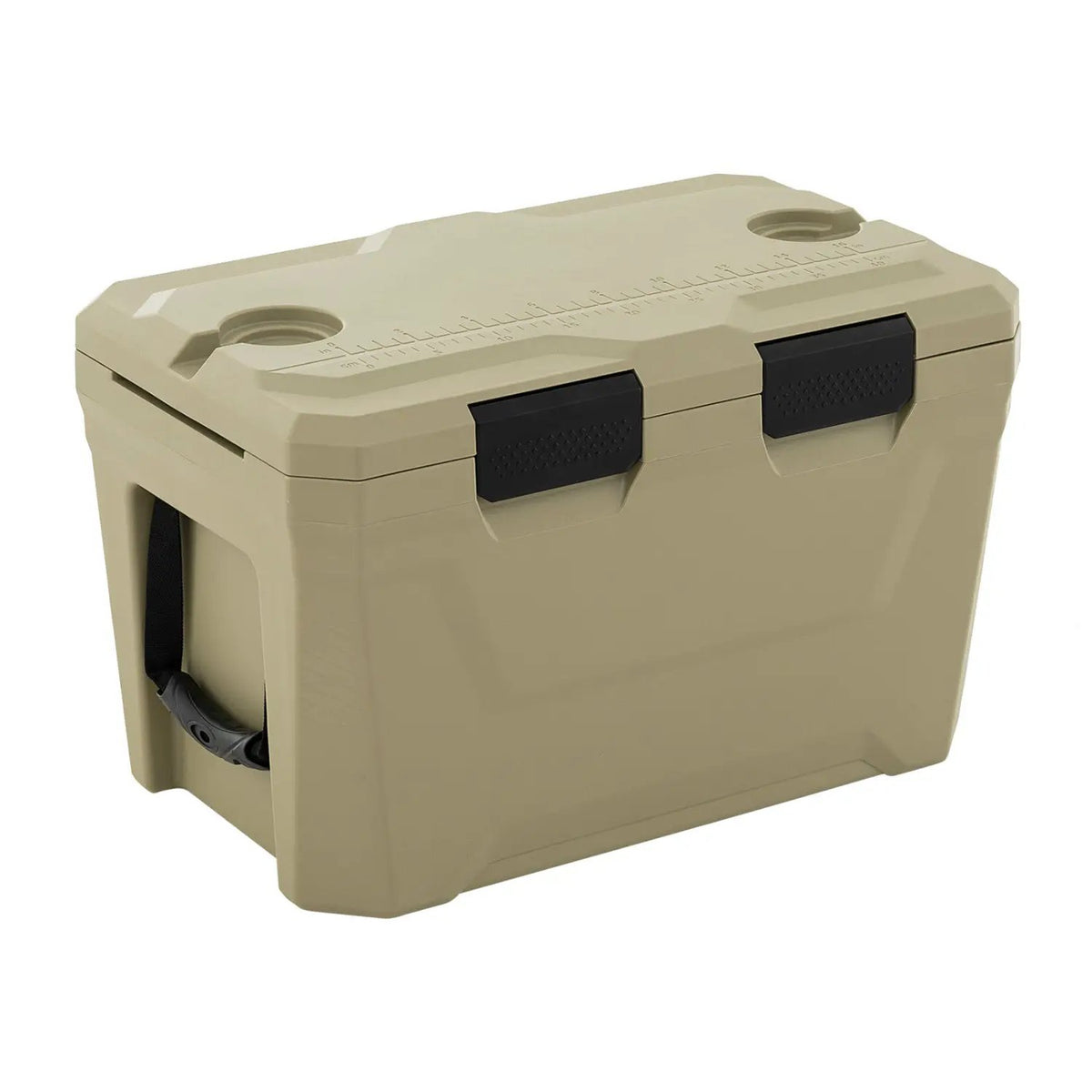 Insulated Portable Cooler Hard Shell Ice Chest with 2 Cup Holders Bottle Opener and Drain Plug by DirectDeals