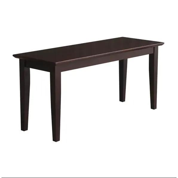 Solid Wood Entryway Accent Bench in Java Brown Finish by HomePacific