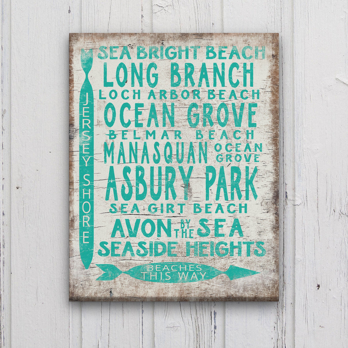 Vintage Jersey Shore Beach Sign | Asbury park, Sea Girt, Manasquan, Seaside Heights, photo 4 of 8