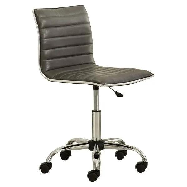 Heavy Duty Gray Channel-Tufted Conference Chair by HomePacific