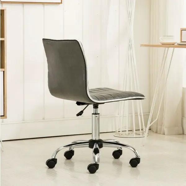Heavy Duty Gray Channel-Tufted Conference Chair by HomePacific