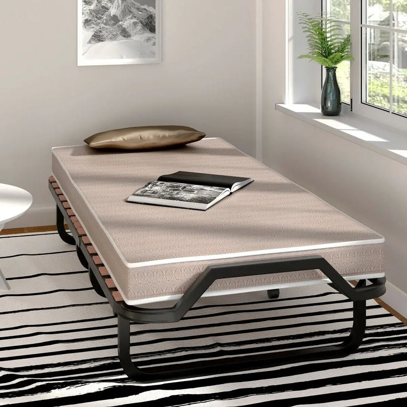 Rollaway Bed with Casters Wheels and Folding Memory Foam Mattress by HomePacific