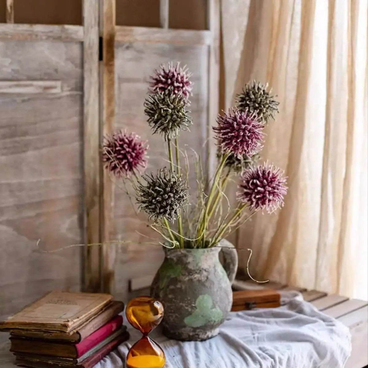Rustic Thistle Pod Stem 27.5" Tall by RusticReach