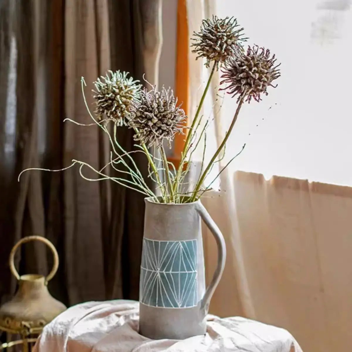 Rustic Thistle Pod Stem 27.5" Tall by RusticReach