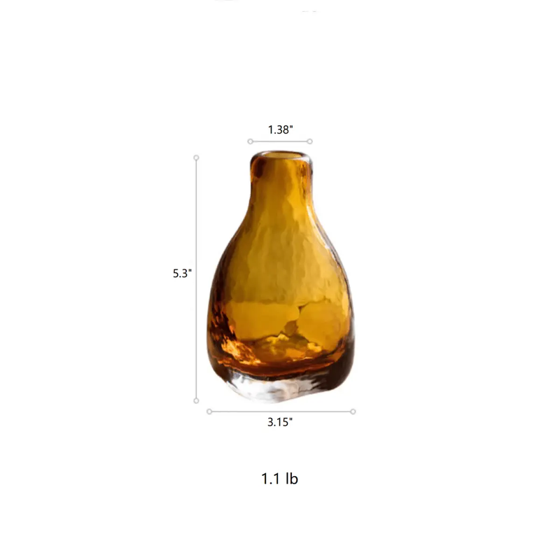 Amber Handblown Glass Bottle by RusticReach