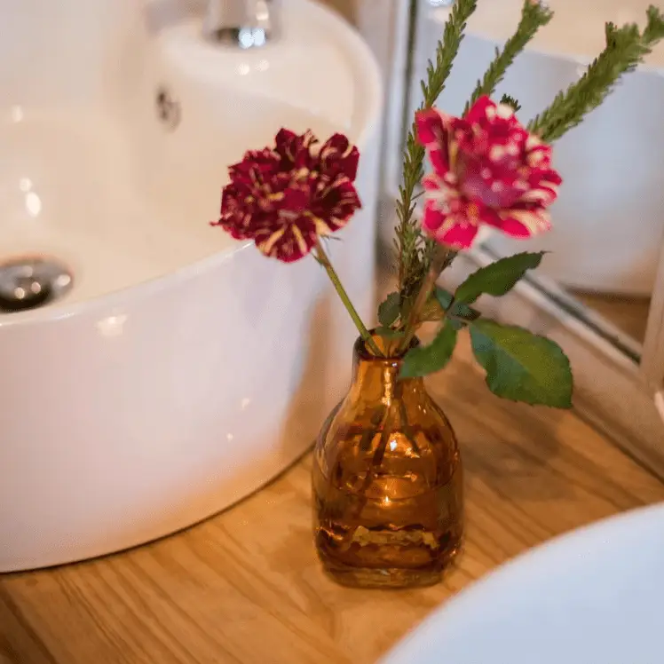 Amber Handblown Glass Bottle by RusticReach