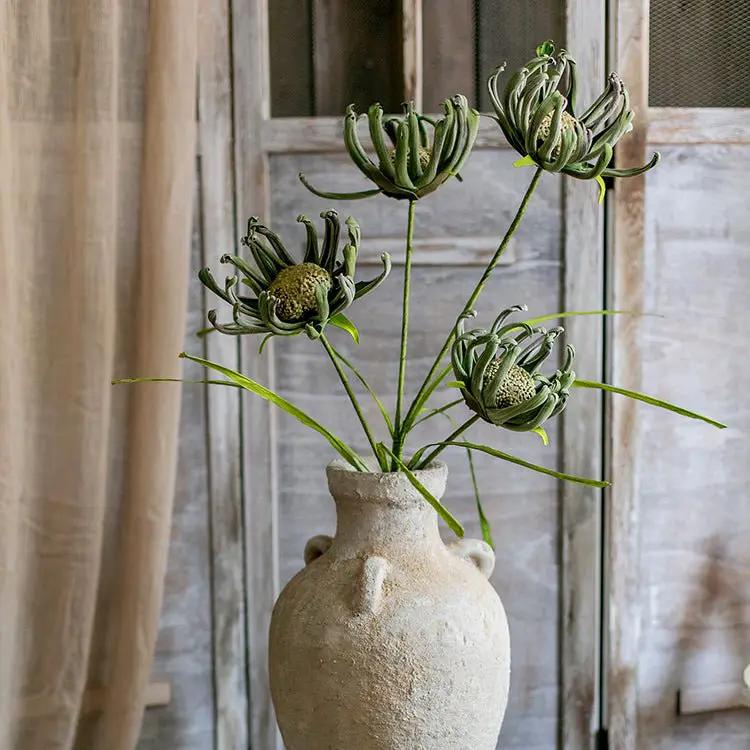 Faux Silk Artificial Sunflower Stem in Green 39" Tall Colored Art by RusticReach