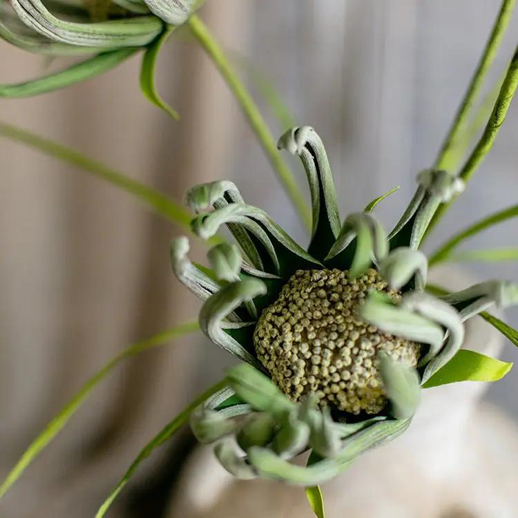 Faux Silk Artificial Sunflower Stem in Green 39" Tall Colored Art by RusticReach