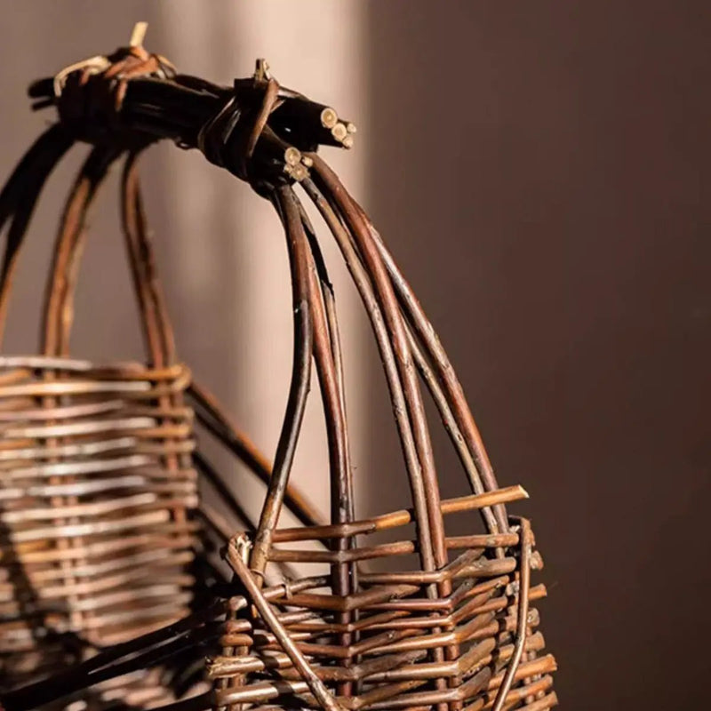 Artisan Willow Carry Basket by RusticReach