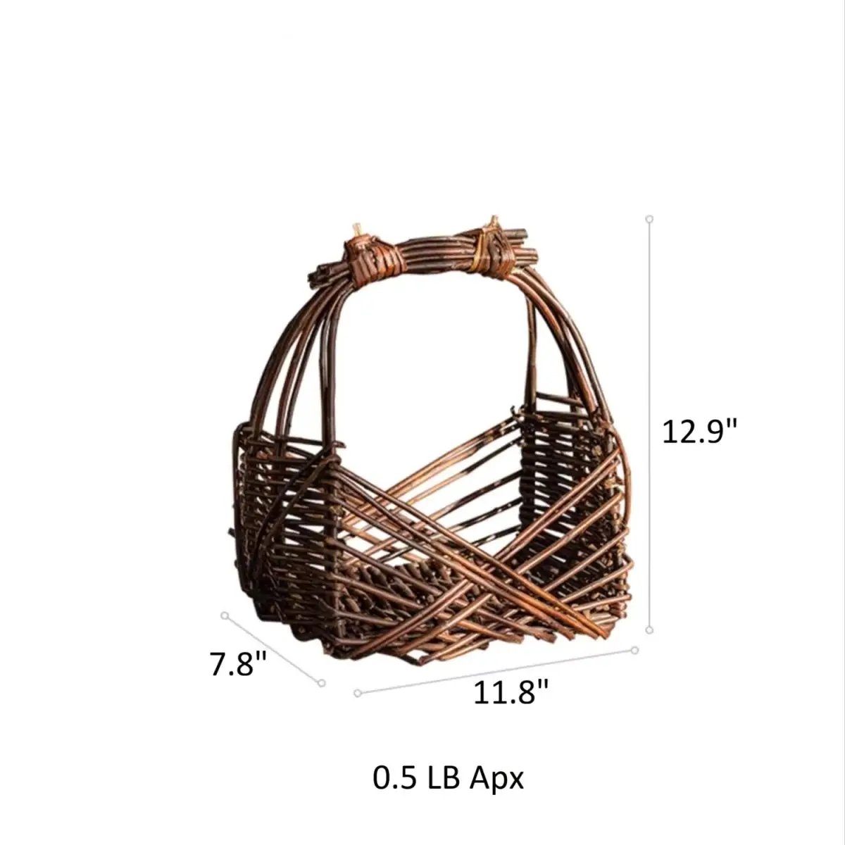 Artisan Willow Carry Basket by RusticReach
