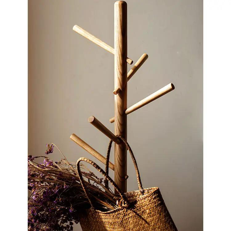 Ash Wood Coat Rack Home Entryway Rack by RusticReach
