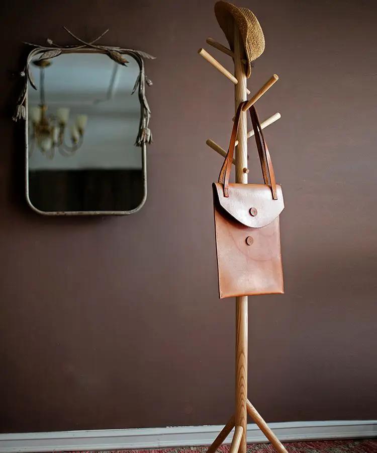 Ash Wood Coat Rack Home Entryway Rack by RusticReach