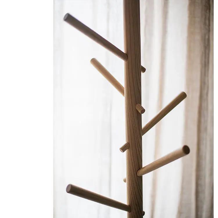 Ash Wood Coat Rack Home Entryway Rack by RusticReach