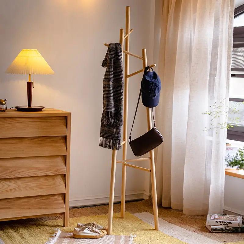 Ash Wood Coat Rack Solid Wood Rack by RusticReach