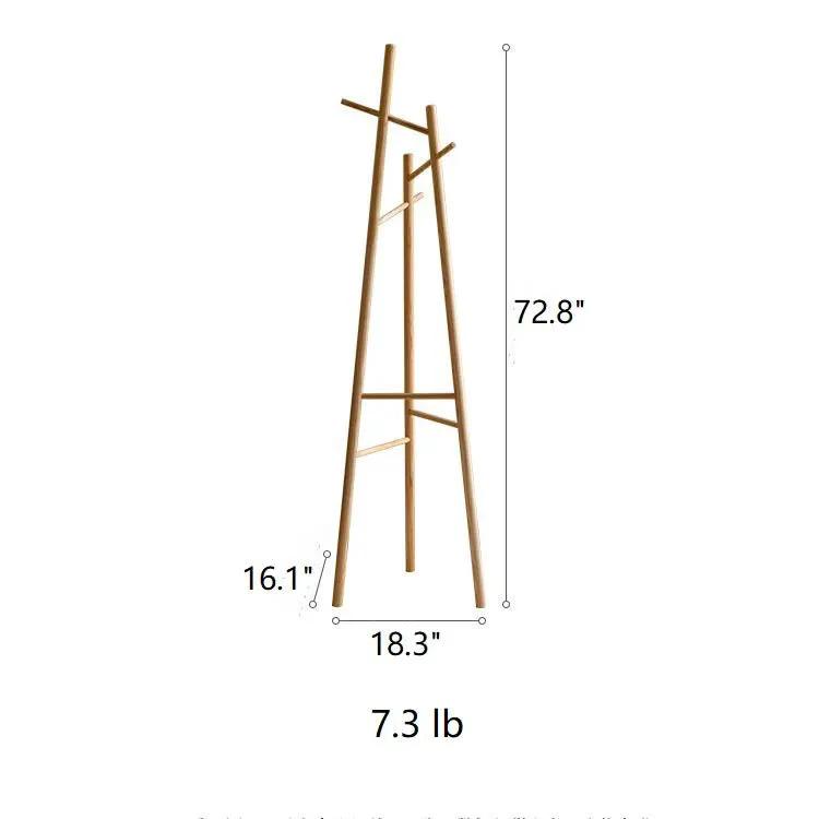 Ash Wood Coat Rack Solid Wood Rack by RusticReach