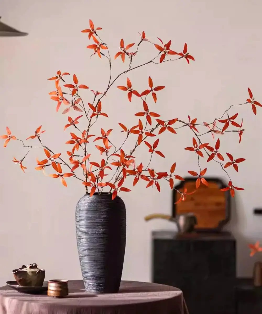 Autumn Pomegranate Leaf Stem by RusticReach