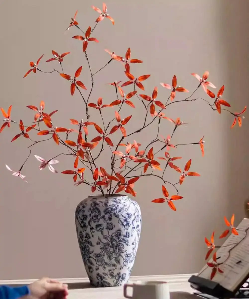 Autumn Pomegranate Leaf Stem by RusticReach