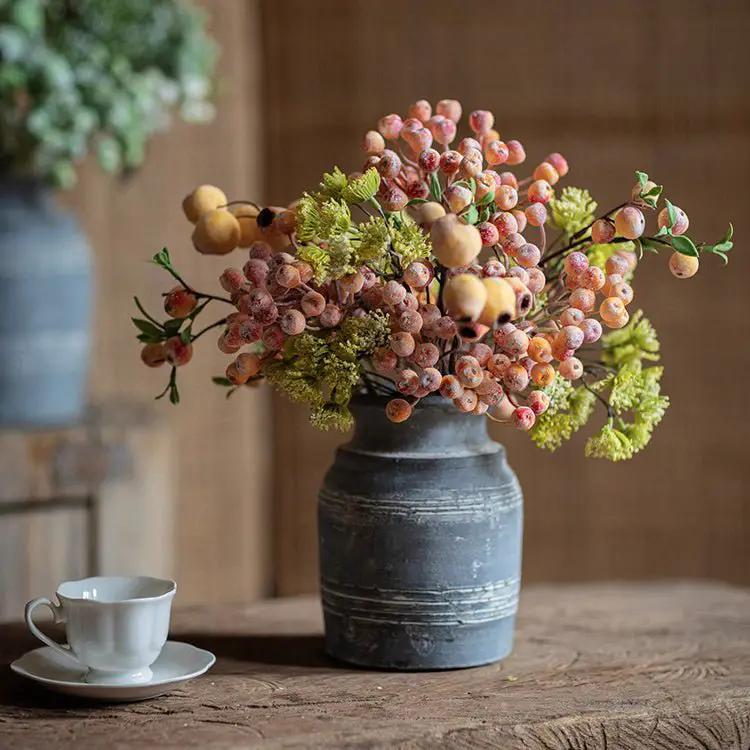 Blueberry & Greenery Bunch 13" Tall by RusticReach