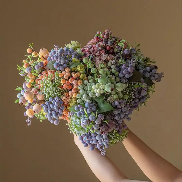 Blueberry & Greenery Bunch 13" Tall by RusticReach
