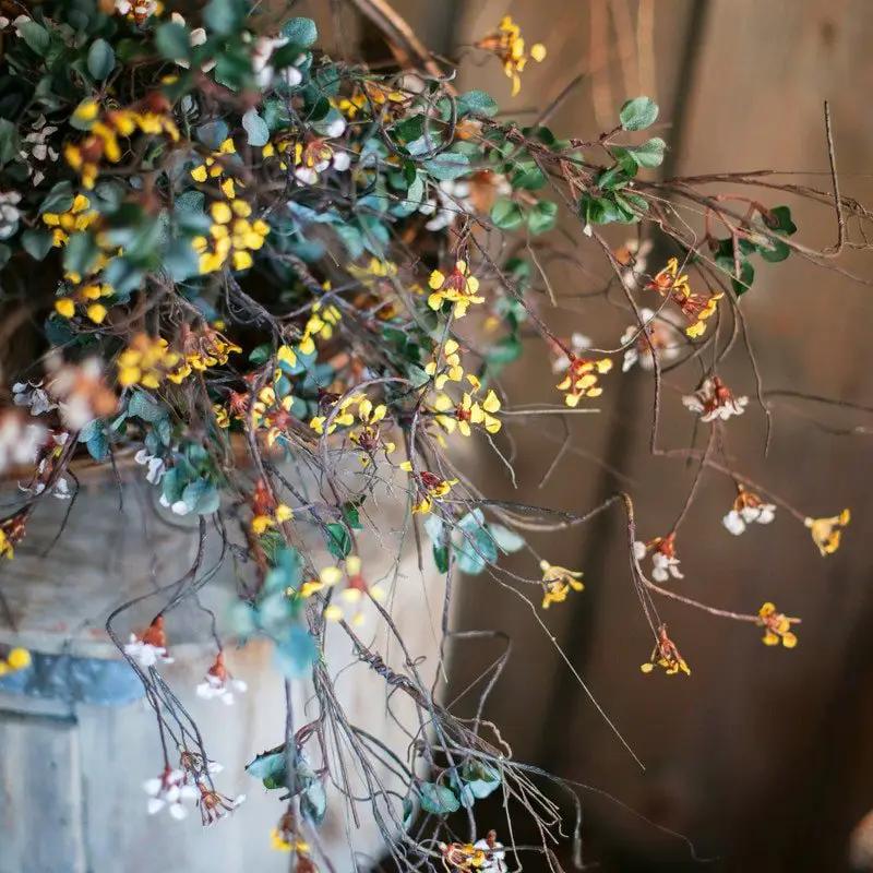 Faux Artificial Colorful Baby's-Breath Vine Stem 27" Tall Silk by RusticReach
