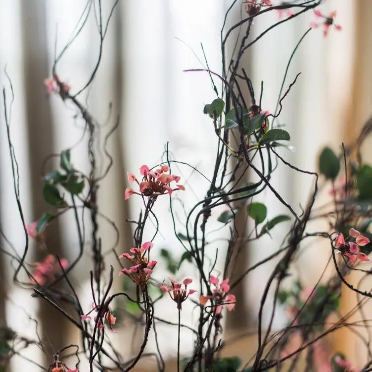 Faux Artificial Colorful Baby's-Breath Vine Stem 27" Tall Silk by RusticReach