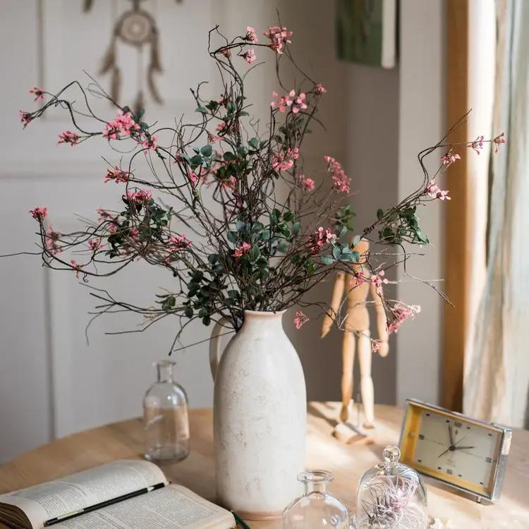 Faux Artificial Colorful Baby's-Breath Vine Stem 27" Tall Silk by RusticReach