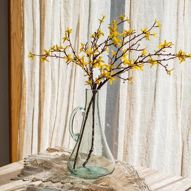 Small Openning Bubble Glass Kettle Vase 13" Tall by RusticReach