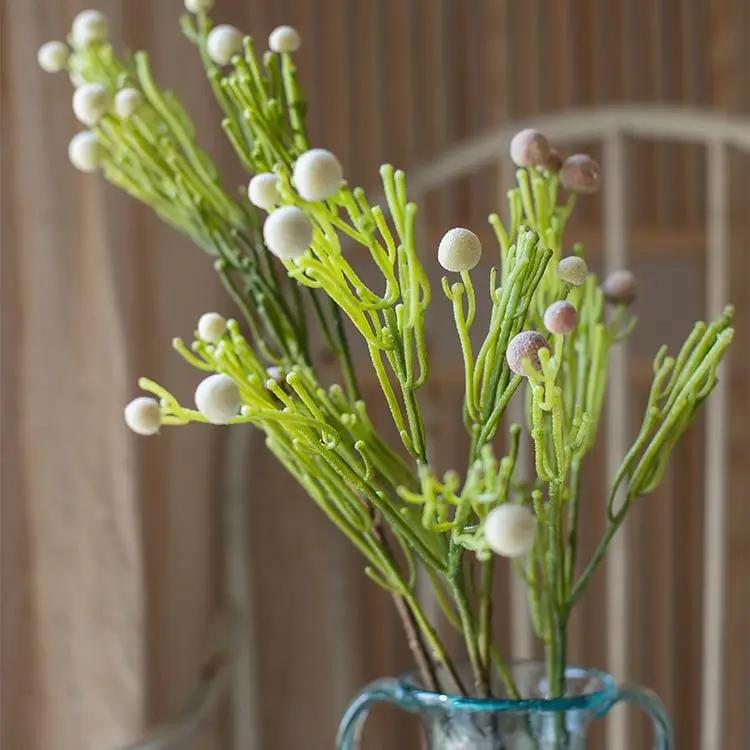 Artificial Berzelia Fruit Stem 24" Tall Faux by RusticReach
