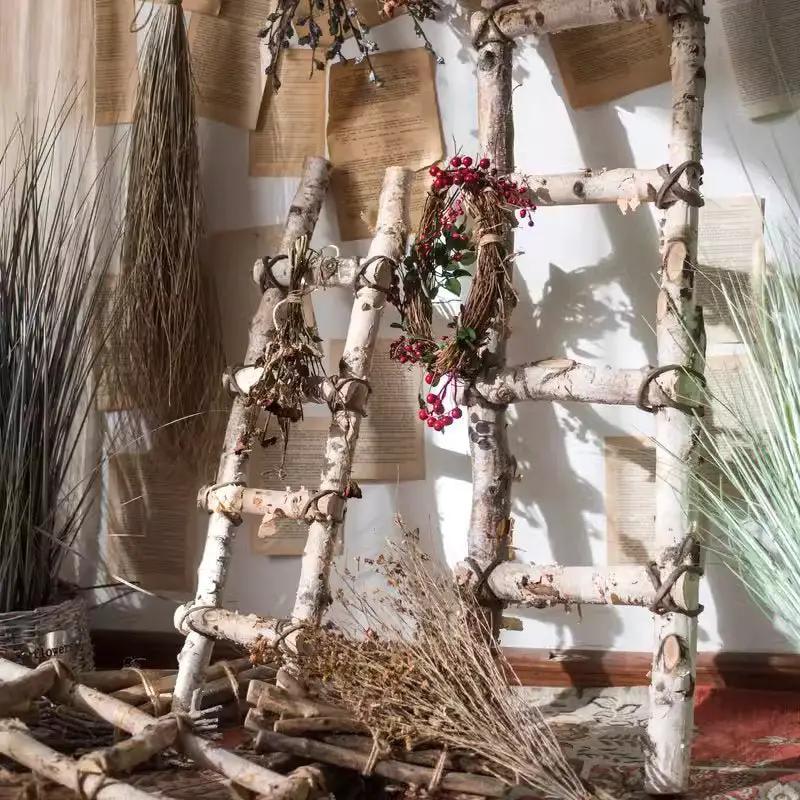 White Birch Wood Decorative Ladder by RusticReach