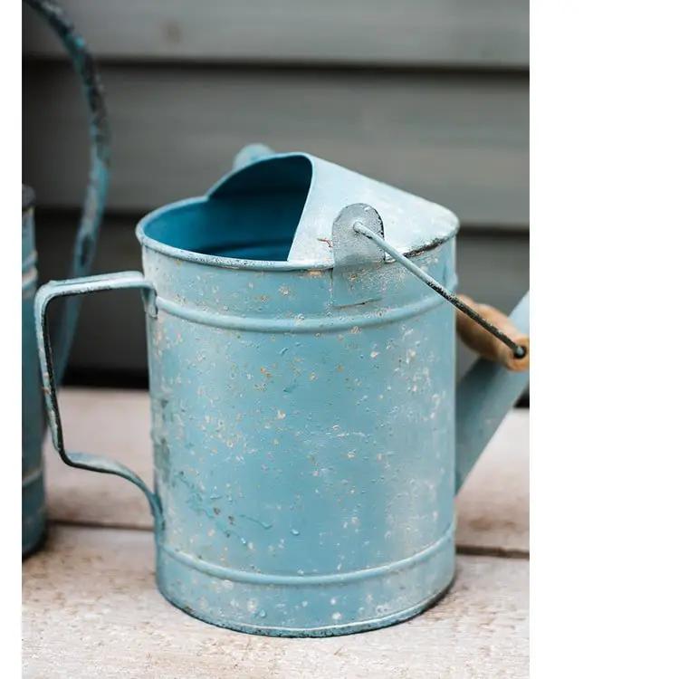 Blue Metal Rustic Watering Can by RusticReach