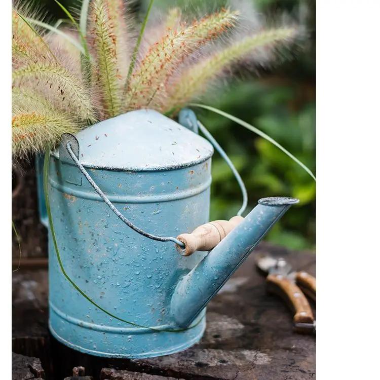 Blue Metal Rustic Watering Can by RusticReach