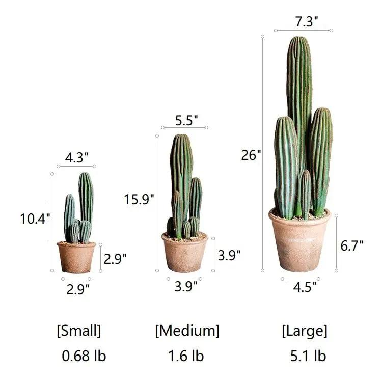 Artificial Faux Cactus in Brown Pot by RusticReach
