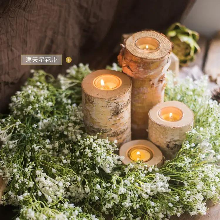 Birch Wood Candle Holder Tea Light Holder in Various Sizes by RusticReach