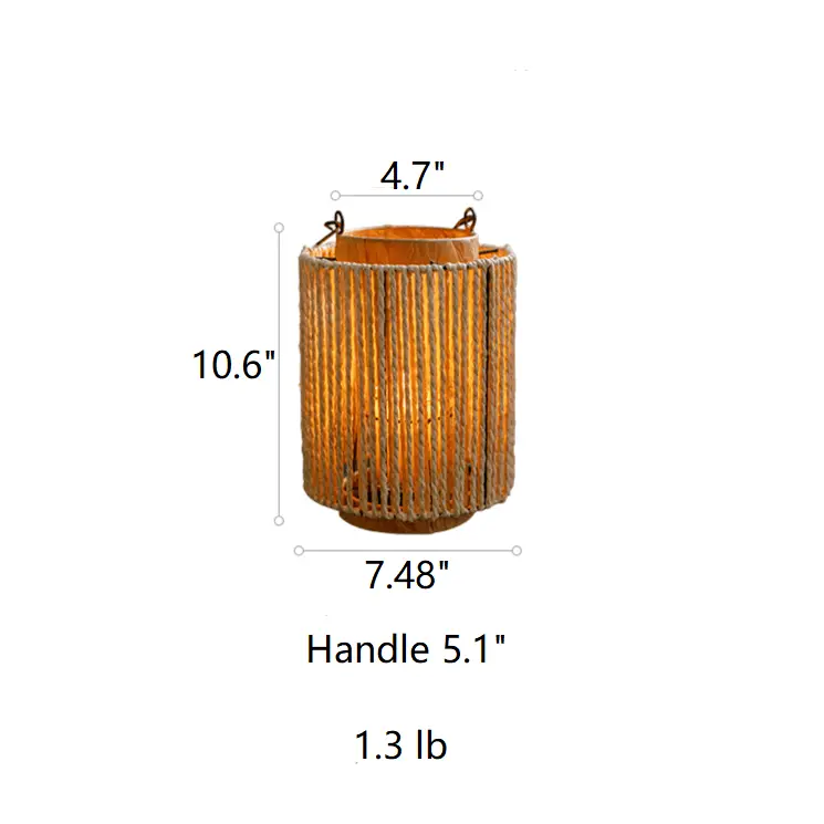 Portable Lantern Candle Holder Rope Paper Lantern by RusticReach