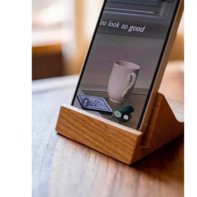 Solid Wood Cellphone Stand Desktop Stand by RusticReach