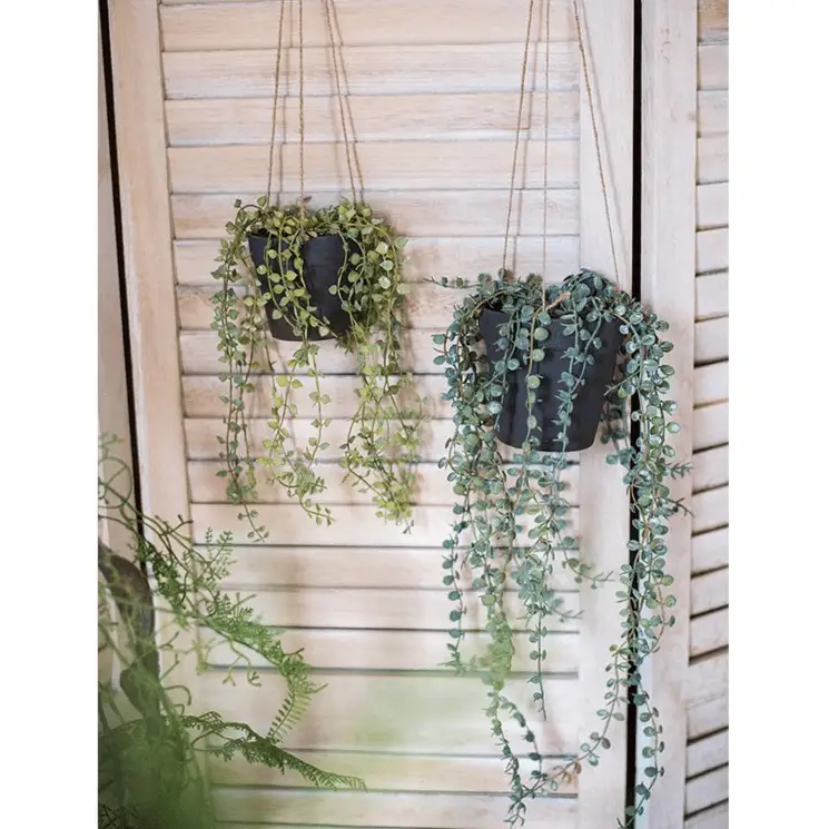 Hanging Faux Ceropegia Vine in Pot by RusticReach