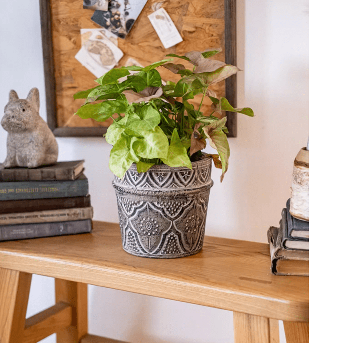 Classic Element Art Planter Clay Flowerpot by RusticReach