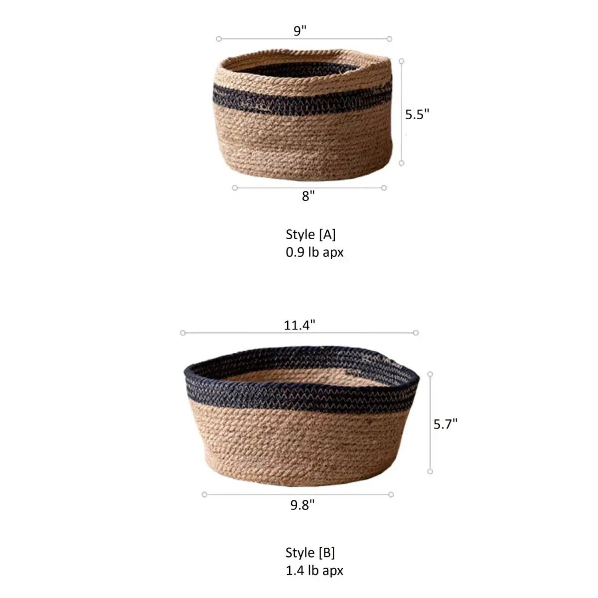 Cotton Blend Woven Storage Basket by RusticReach
