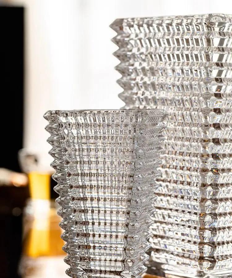 Crystal-Cut Look Glass Vase by RusticReach