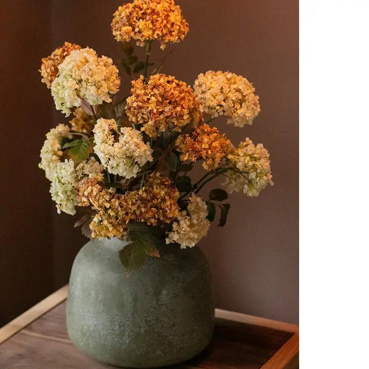Dark Green Matte Textured Glass Vase by RusticReach