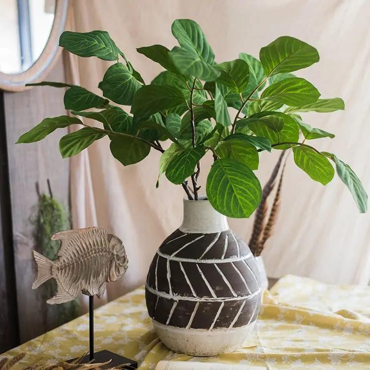 Artificial Faux Large Dans Leaf Stem Plant by RusticReach