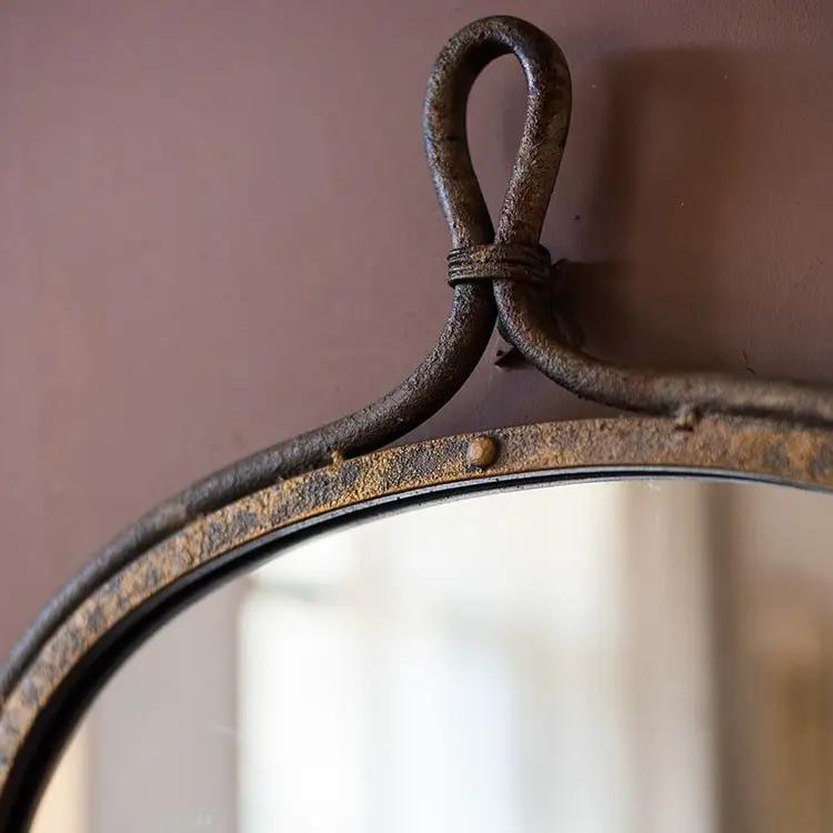 Antique Style Dark Iron Mirror by RusticReach